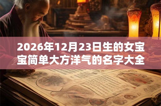 2026年12月23日生的女宝宝简单大方洋气的名字大全 2026年12月23日生的女宝宝简单大方洋气的名字大全
