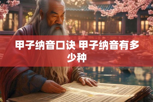 甲子纳音口诀 甲子纳音有多少种