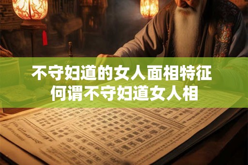 不守妇道的女人面相特征 何谓不守妇道女人相