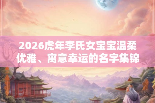 2026虎年李氏女宝宝温柔优雅、寓意幸运的名字集锦