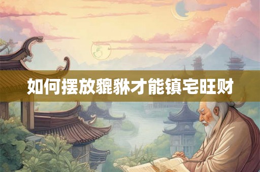 如何摆放貔貅才能镇宅旺财
