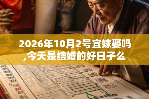 2026年10月2号宜嫁娶吗,今天是结婚的好日子么