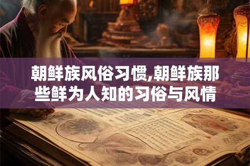 朝鲜族风俗习惯,朝鲜族那些鲜为人知的习俗与风情 朝鲜族风俗习惯,朝鲜族那些鲜为人知的习俗与风情