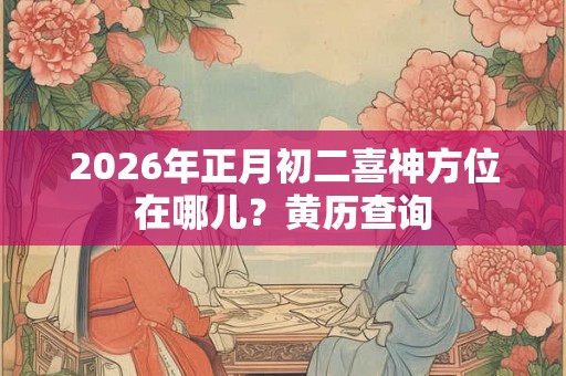 2026年正月初二喜神方位在哪儿？黄历查询
