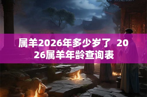 属羊2026年多少岁了  2026属羊年龄查询表