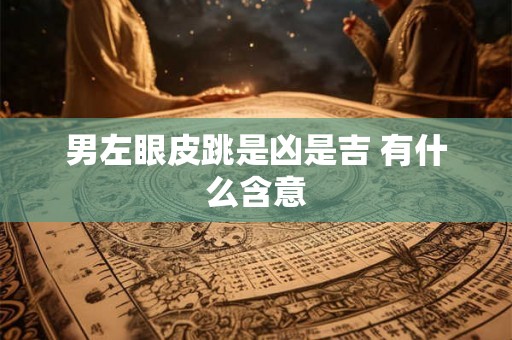 男左眼皮跳是凶是吉 有什么含意 男左眼皮跳是凶是吉 有什么含意