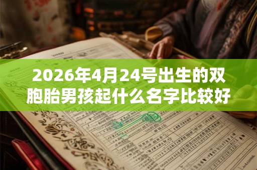 2026年4月24号出生的双胞胎男孩起什么名字比较好，五行属什么