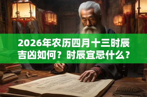 2026年农历四月十三时辰吉凶如何？时辰宜忌什么？