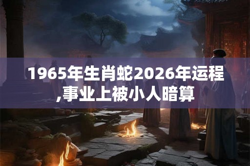 1965年生肖蛇2026年运程,事业上被小人暗算