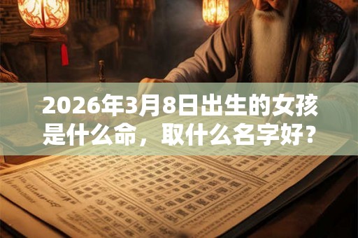 2026年3月8日出生的女孩是什么命，取什么名字好？