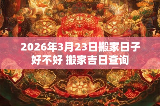 2026年3月23日搬家日子好不好 搬家吉日查询 2026年3月23日搬家日子好不好 搬家吉日查询