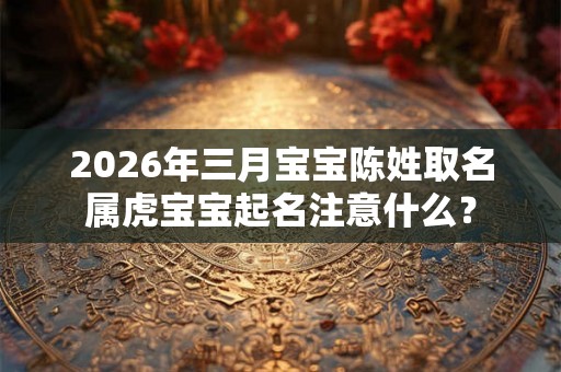 2026年三月宝宝陈姓取名属虎宝宝起名注意什么？