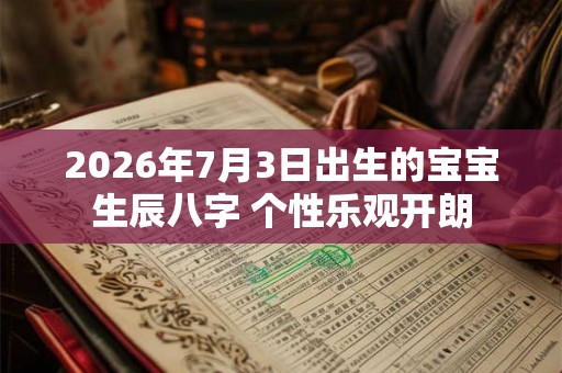 2026年7月3日出生的宝宝生辰八字 个性乐观开朗