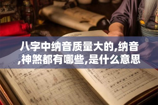 八字中纳音质量大的,纳音,神煞都有哪些,是什么意思？