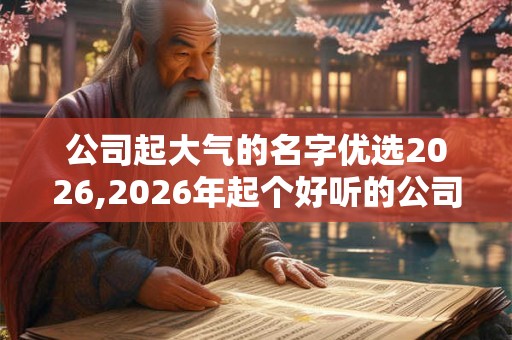 公司起大气的名字优选2026,2026年起个好听的公司名字 公司起大气的名字优选2026,2026年起个好听的公司名字