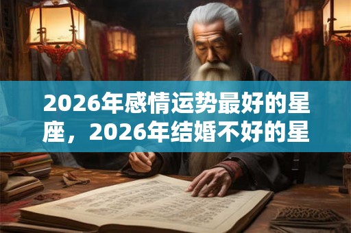 2026年感情运势最好的星座，2026年结婚不好的星座