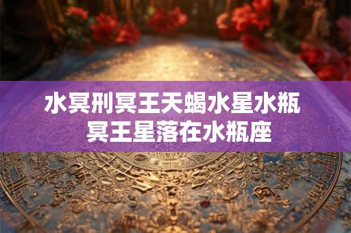水冥刑冥王天蝎水星水瓶  冥王星落在水瓶座