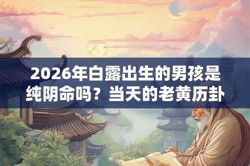 2026年白露出生的男孩是纯阴命吗?当天的老黄历卦象好吗? 2026年白露出生的男孩是纯阴命吗?当天的老黄历卦象好吗?