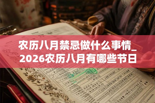 农历八月禁忌做什么事情_2026农历八月有哪些节日
