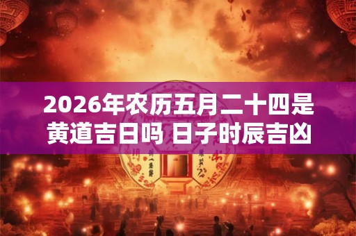 2026年农历五月二十四是黄道吉日吗 日子时辰吉凶 2026年农历五月二十四是黄道吉日吗 日子时辰吉凶