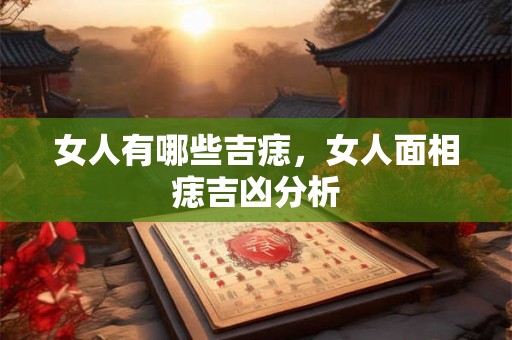 女人有哪些吉痣，女人面相痣吉凶分析