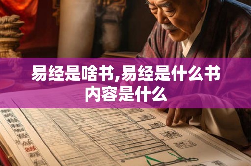 易经是啥书,易经是什么书内容是什么 易经是啥书,易经是什么书内容是什么
