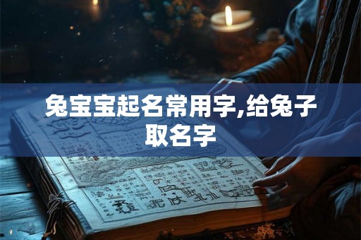 兔宝宝起名常用字,给兔子取名字