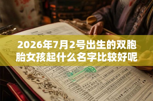 2026年7月2号出生的双胞胎女孩起什么名字比较好呢?五行属什么? 2026年7月2号出生的双胞胎女孩起什么名字比较好呢?五行属什么?