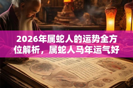 2026年属蛇人的运势全方位解析,属蛇人马年运气好吗 2026年属蛇人的运势全方位解析,属蛇人马年运气好吗