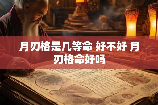 月刃格是几等命 好不好 月刃格命好吗