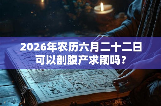 2026年农历六月二十二日可以剖腹产求嗣吗？