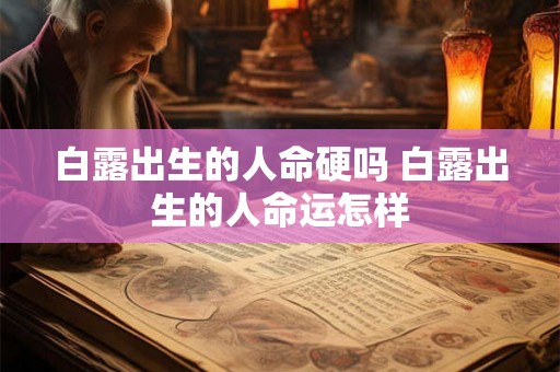 白露出生的人命硬吗 白露出生的人命运怎样