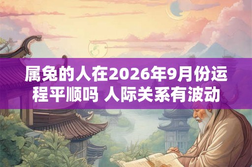 属兔的人在2026年9月份运程平顺吗 人际关系有波动