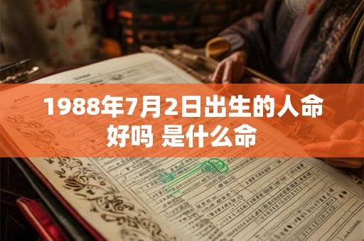 1988年7月2日出生的人命好吗 是什么命