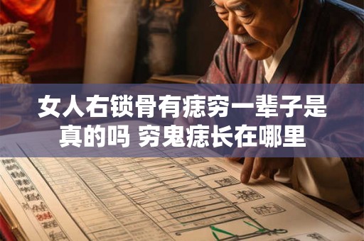 女人右锁骨有痣穷一辈子是真的吗 穷鬼痣长在哪里