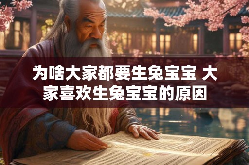 为啥大家都要生兔宝宝 大家喜欢生兔宝宝的原因 为啥大家都要生兔宝宝 大家喜欢生兔宝宝的原因