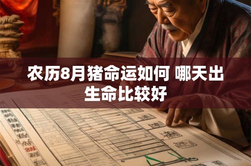 农历8月猪命运如何 哪天出生命比较好