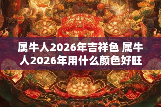 属牛人2026年吉祥色 属牛人2026年用什么颜色好旺运