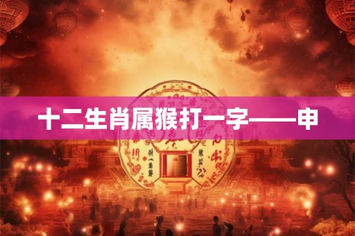 十二生肖属猴打一字——申