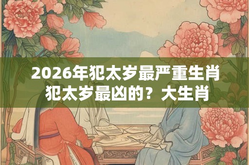 2026年犯太岁最严重生肖 犯太岁最凶的？大生肖