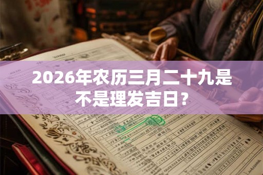 2026年农历三月二十九是不是理发吉日？