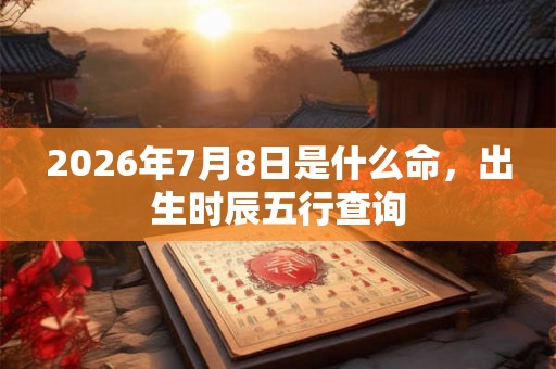 2026年7月8日是什么命,出生时辰五行查询 2026年7月8日是什么命,出生时辰五行查询