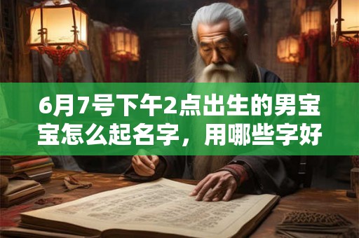 6月7号下午2点出生的男宝宝怎么起名字，用哪些字好
