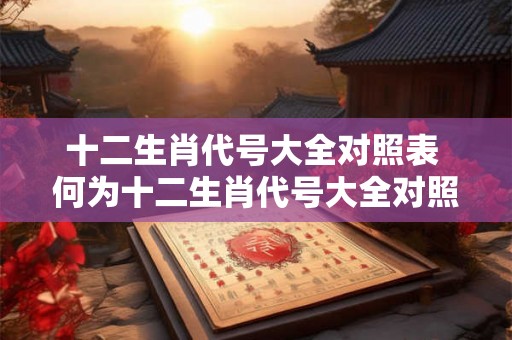 十二生肖代号大全对照表 何为十二生肖代号大全对照表