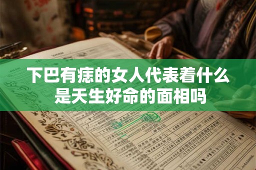 下巴有痣的女人代表着什么 是天生好命的面相吗 下巴有痣的女人代表着什么 是天生好命的面相吗