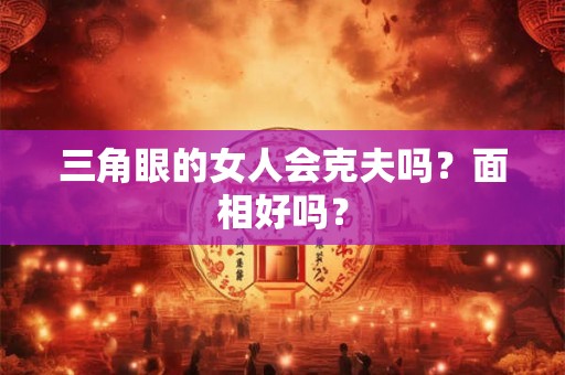 三角眼的女人会克夫吗？面相好吗？