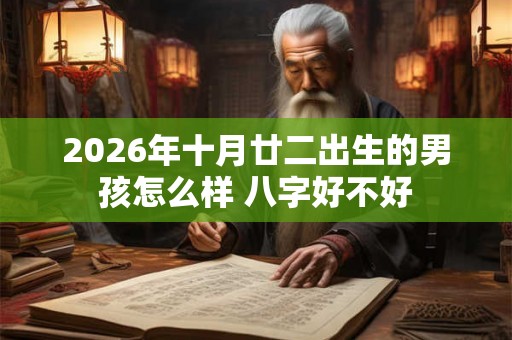 2026年十月廿二出生的男孩怎么样 八字好不好 2026年十月廿二出生的男孩怎么样 八字好不好