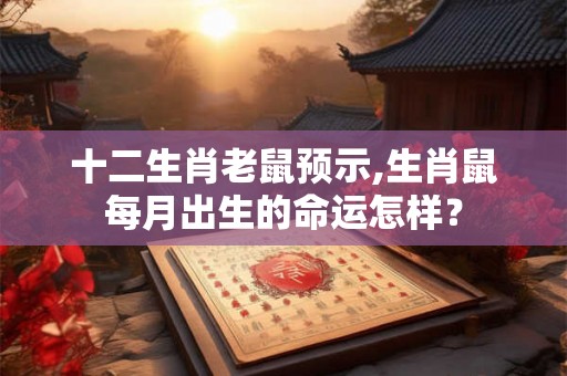 十二生肖老鼠预示,生肖鼠每月出生的命运怎样？