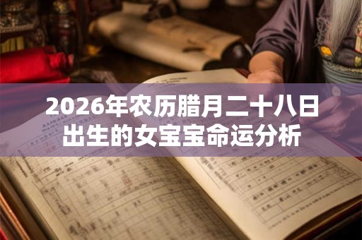 2026年农历腊月二十八日出生的女宝宝命运分析