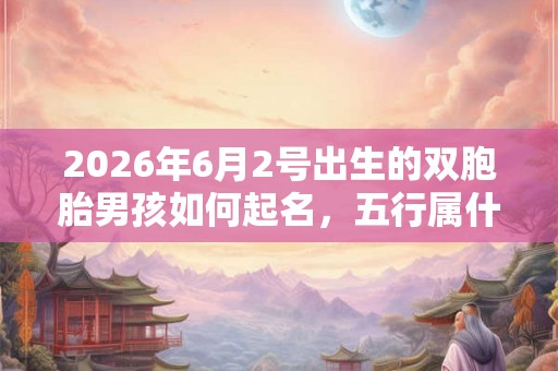 2026年6月2号出生的双胞胎男孩如何起名,五行属什么 2026年6月2号出生的双胞胎男孩如何起名,五行属什么